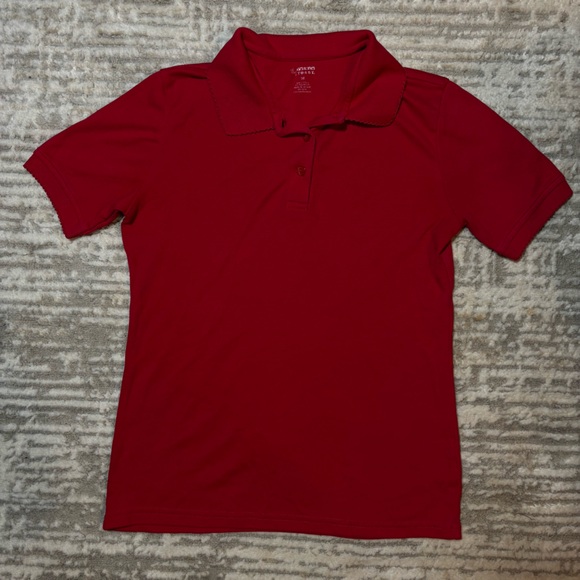 No Brand Tops - Red Short Sleeve Polo